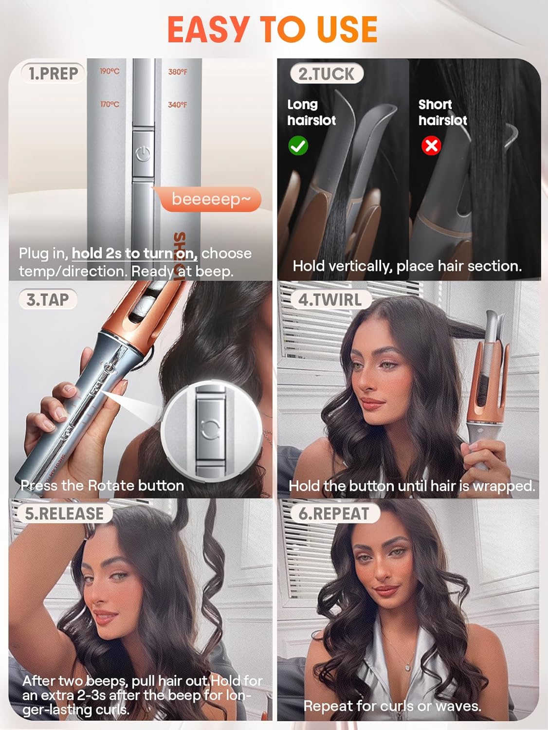 SHEGLAM Automatic Hair Curler (مكواة تجعيد الشعر الأوتوماتيكية SHEGLAM)