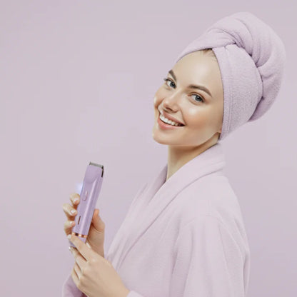 Double Head Shaver & Trimmer - Ipx7 Waterproof Wet & Dry Use (for bikini, underarms, legs, arms, body & face) (مِقَص حلاقة كهربائي ذوا رأسين)