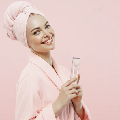 Double Head Shaver & Trimmer - Ipx7 Waterproof Wet & Dry Use (for bikini, underarms, legs, arms, body & face) (مِقَص حلاقة كهربائي ذوا رأسين)